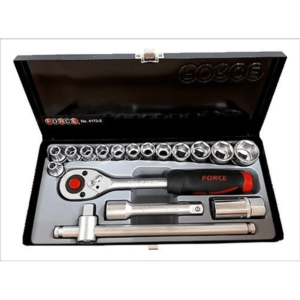 Juego De Dados Poligonales 1/2`` 8-26 Mm. (4173-9), Force 2