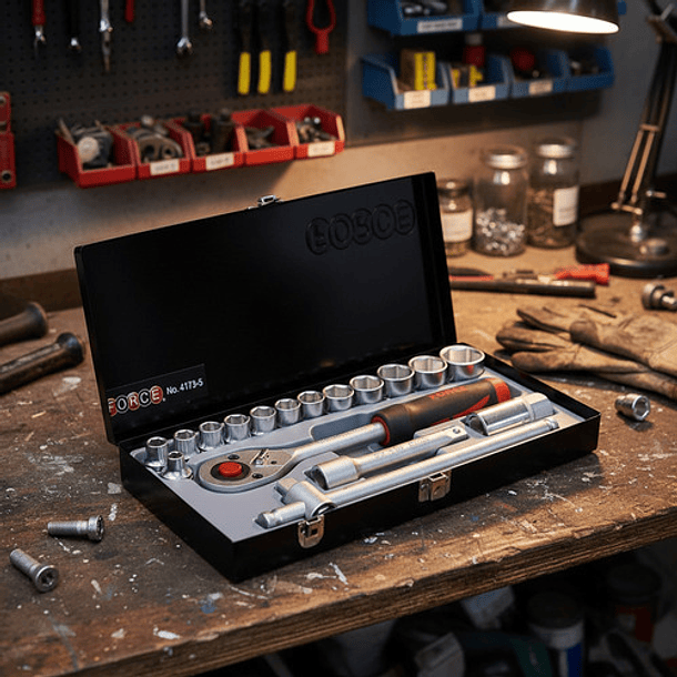 Juego De Dados Poligonales 1/2`` 8-26 Mm. (4173-9), Force 6