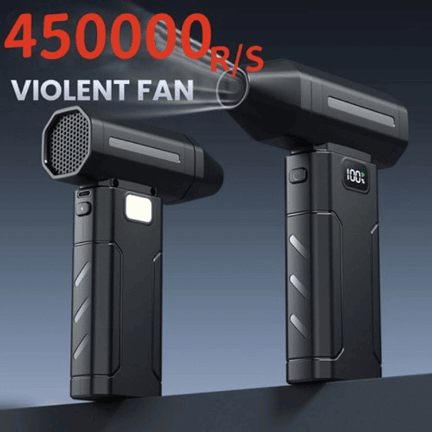 Soplador Inalámbrico Alta Presión Ventilador Turbo Potente 10
