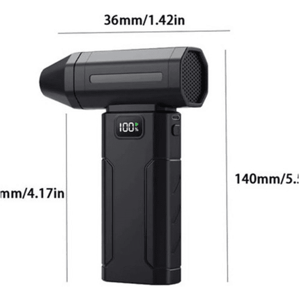 Soplador Inalámbrico Alta Presión Ventilador Turbo Potente 12