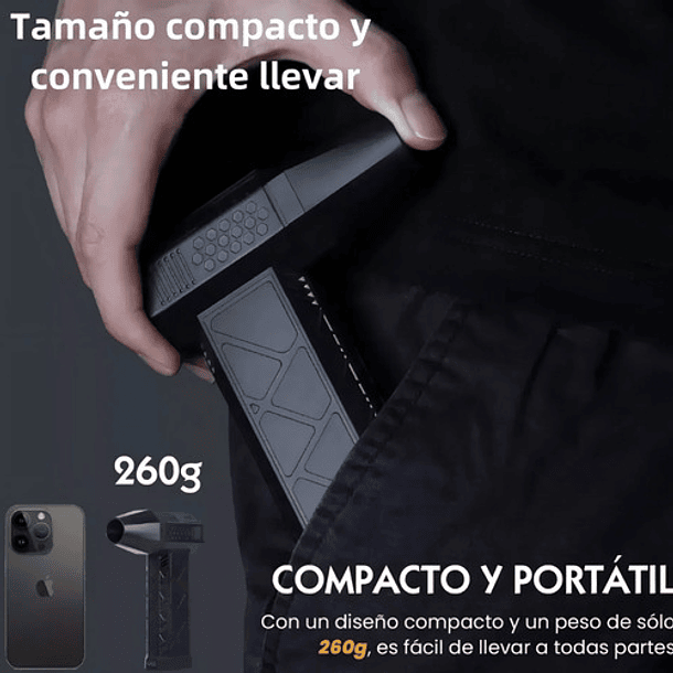 Soplador Portátil 130000rpm 5000mah 3 Velocidades Recargable