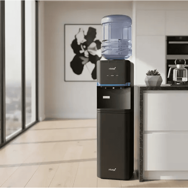 Dispensador Eléctrico Agua Fría Y Caliente Ventilador Gris 1