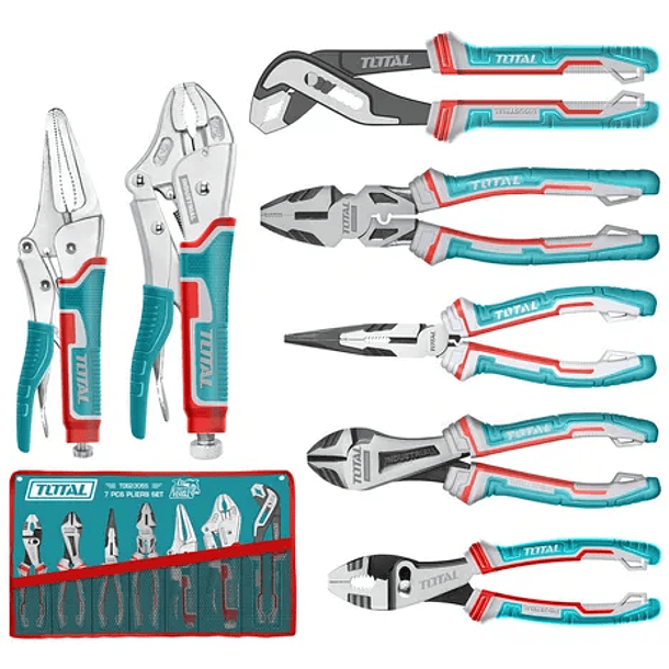 Set De 7 Alicates Marca Total Tos23055