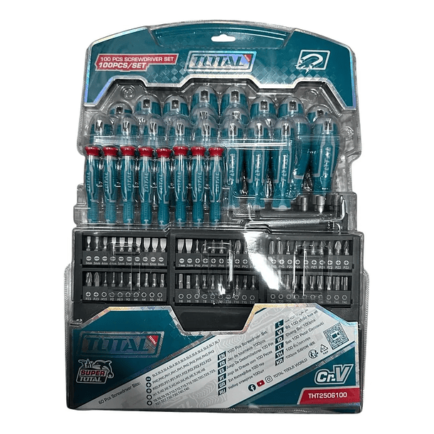 Kit Set Juego Destornilladores 100 Piezas Total 4