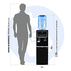 Dispensador de Agua Compresor Pedestal Frigobar Negro Mate 7