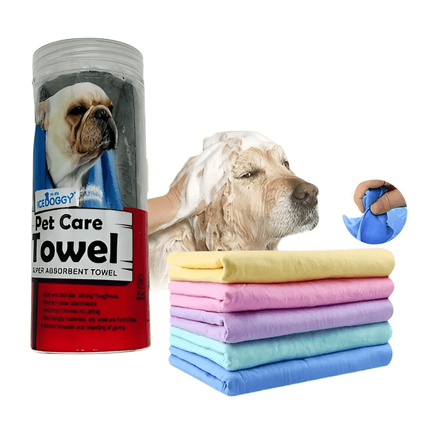 Toalla Mascotas Super Absorbente Secado Rápido Perro Gato 1