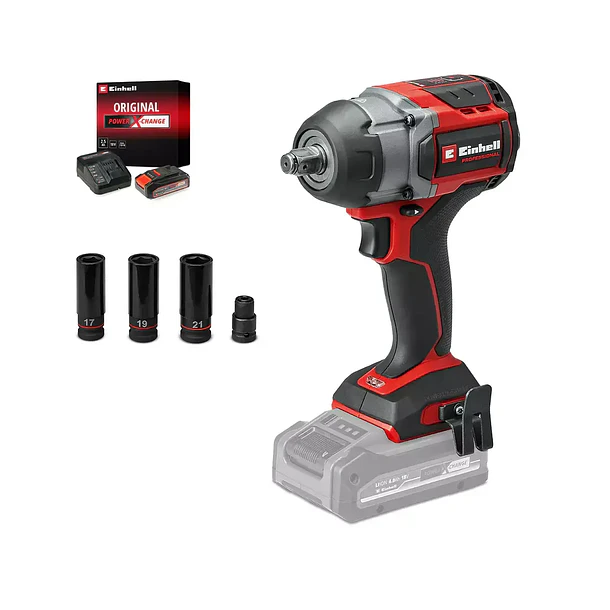 Llave de impacto inalámbrico TP-CW 18/750-C Li BL Einhell + Starter Kit 18V 1