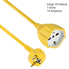 Extensión Eléctrica Shuko 16A 4 Toma(s) 10 m Amarillo HALUX 1