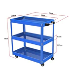 Carro de acero para herramientas Soporta hasta 150 Kilos- Color Azul 2