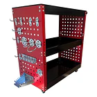 Carro Porta Herramientas de Acero Con Soportes Organizadores 4