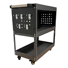 Carro Porta Herramientas de Acero Con Soportes Organizadores Color Gris 4