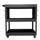 Carro Porta Herramientas de Acero Con Soportes Organizadores Color Gris 1