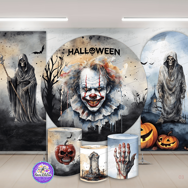 Kit Digital Painel + Trio + Laterais - Halloween-03 1