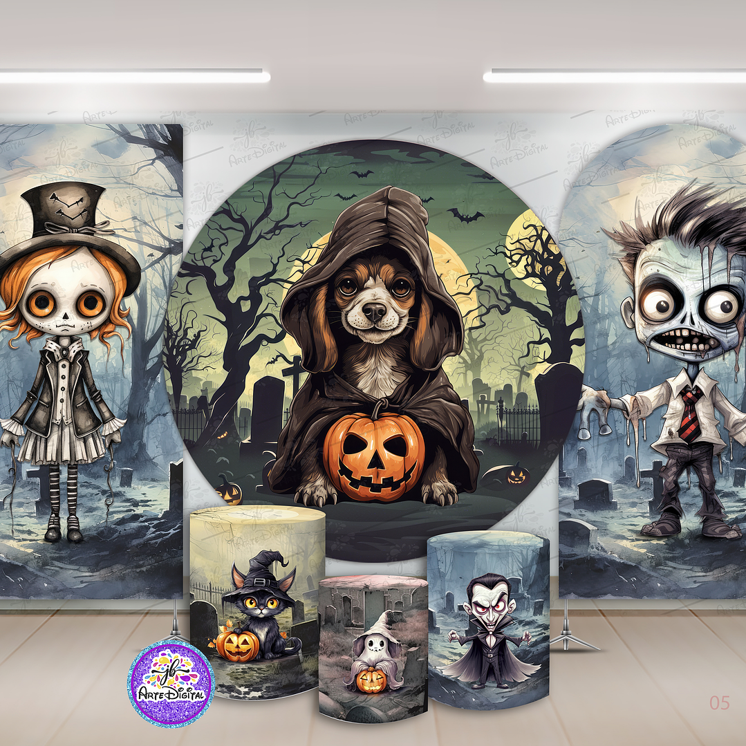 Kit Digital Painel + Trio + Laterais - Halloween-05 1