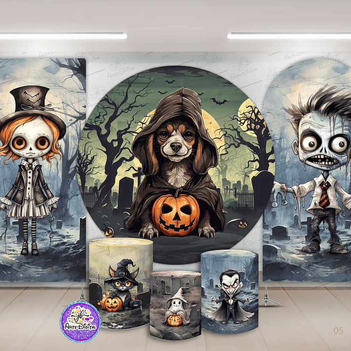 Kit Digital Painel + Trio + Laterais - Halloween-05 1