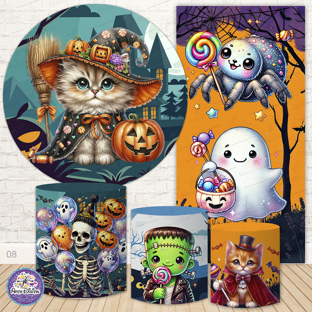 Kit Digital Painel + Trio + Laterais - Halloween-08 1
