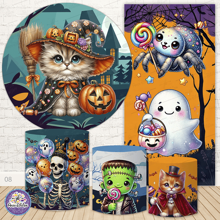 Kit Digital Painel + Trio + Laterais - Halloween-08 1