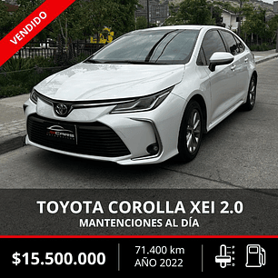 TOYOTA COROLLA XEI 2.0 2022