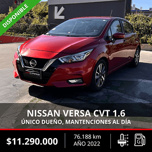 NISSAN VERSA CVT 1.6 2022