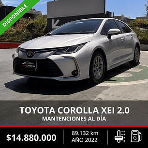 TOYOTA COROLLA XEI 2.0 2022