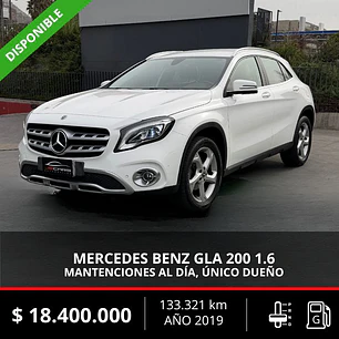 MERCEDES BENZ GLA 200 1.6 2019