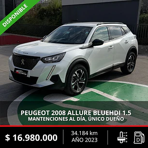 PEUGEOT 2008 ALLURE BLUEHDI 1.5 2023.