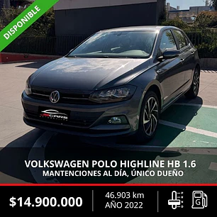VOLKSWAGEN POLO HIGHLINE HB 1.6 2022