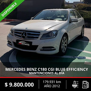 MERCEDES BENZ C180 CGI BLUE EFFICIENCY 2012