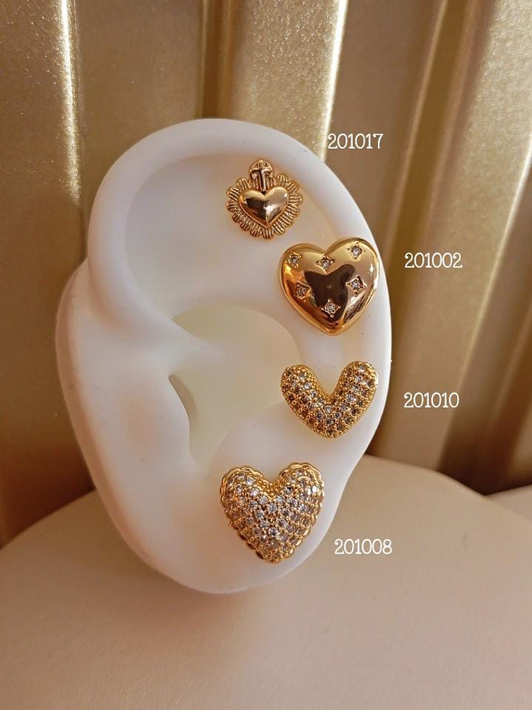 TOPOS CORAZONES - ORO LAMINADO 1