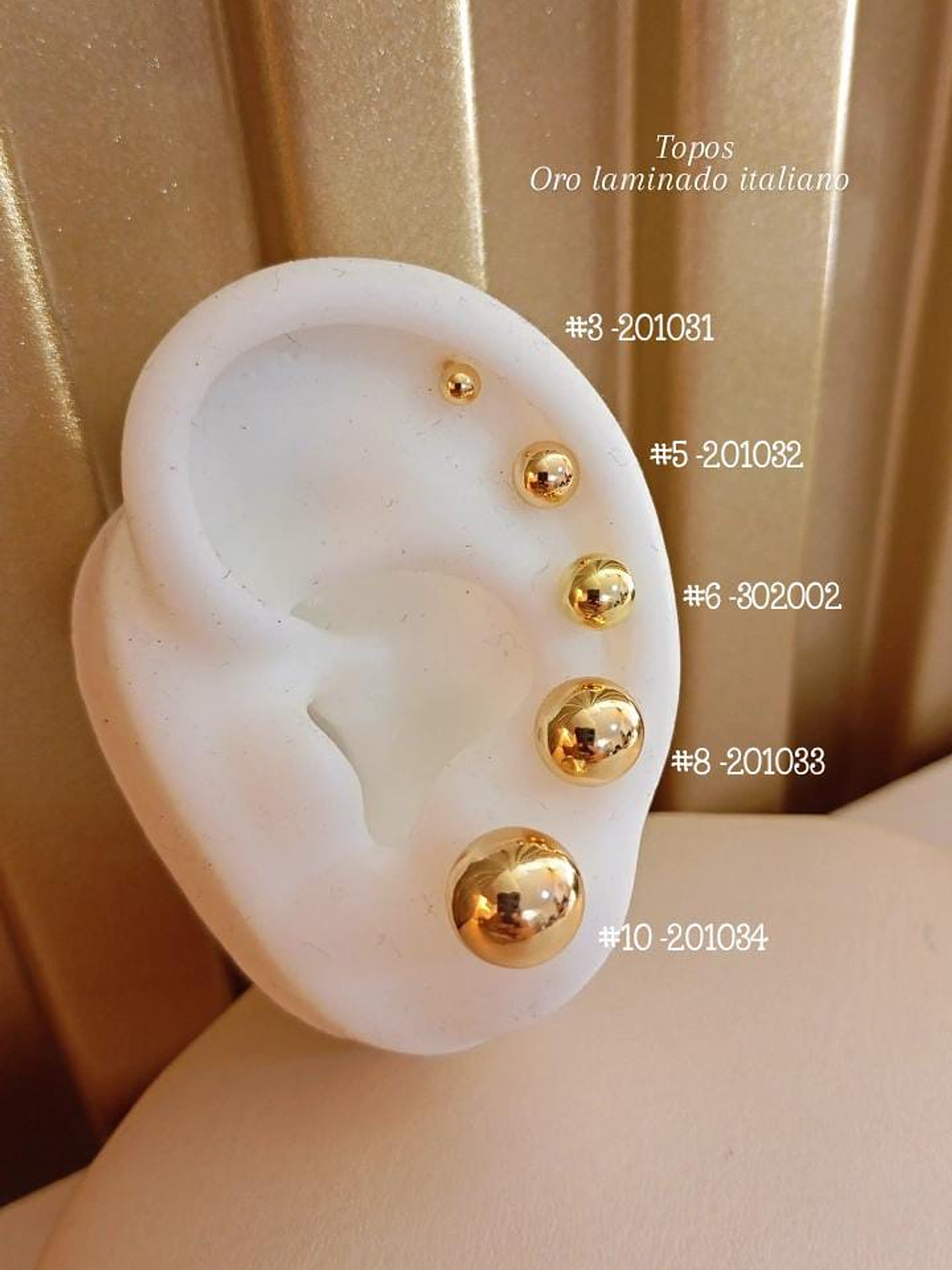 TOPO DE BOLA - ORO LAMINADO 1