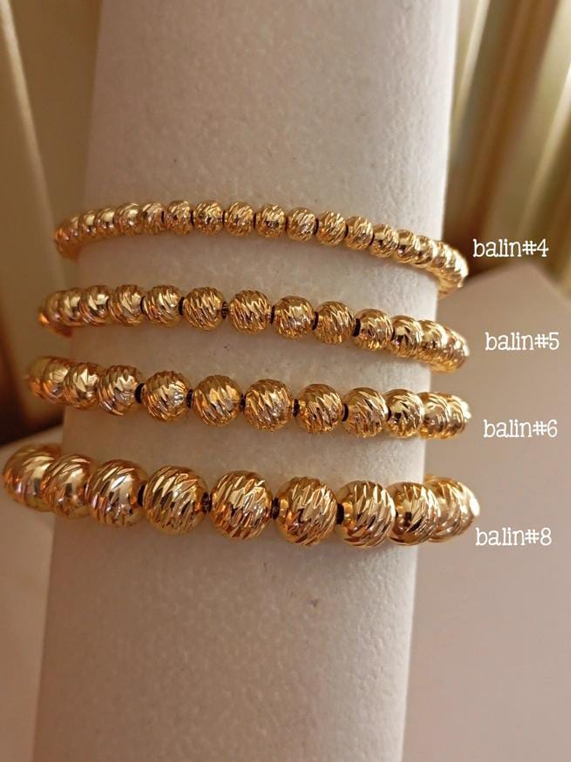 PULSERA DE BALINES - ORO LAMINADO 1