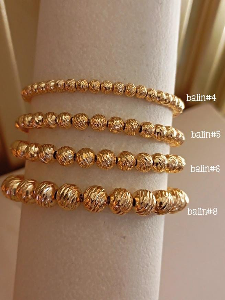 PULSERA DE BALINES - ORO LAMINADO 1