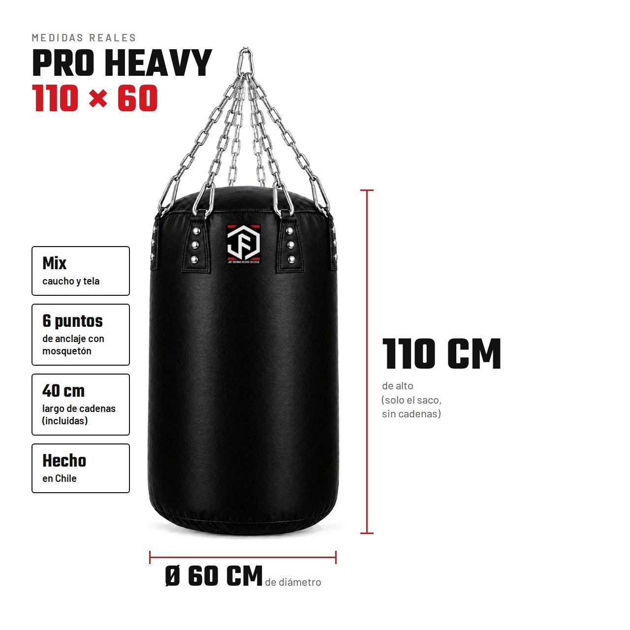 Saco de Boxeo PRO Heavy 110 x 60 cm