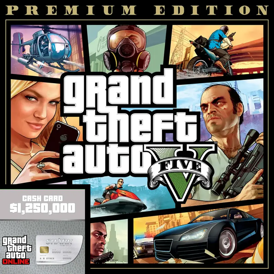 Grand Theft Auto V + Tarjeta Tiburón Blanco Xbox One Xbox Series 1