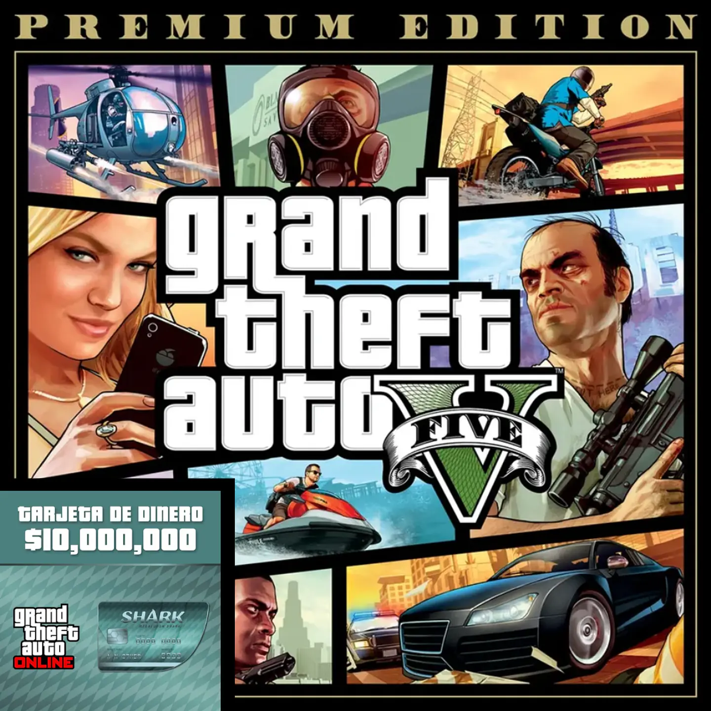 Grand Theft Auto V + Tarjeta Tiburón Megalodon Xbox One Xbox Series 1