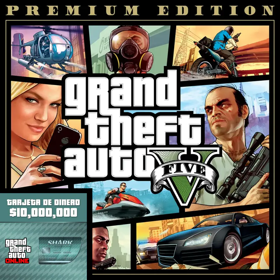 Grand Theft Auto V + Tarjeta Tiburón Megalodon Xbox One Xbox Series 1