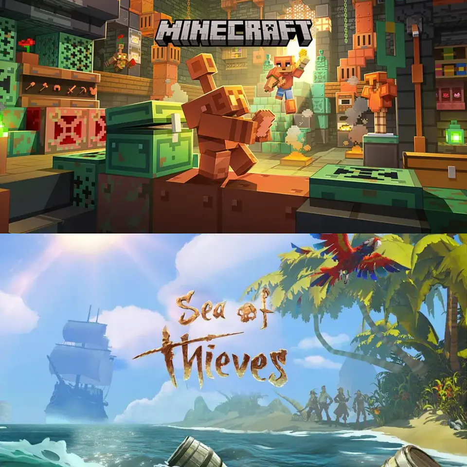 LOTE: Sea of Thieves + Minecraft Xbox One Xbox Series 1