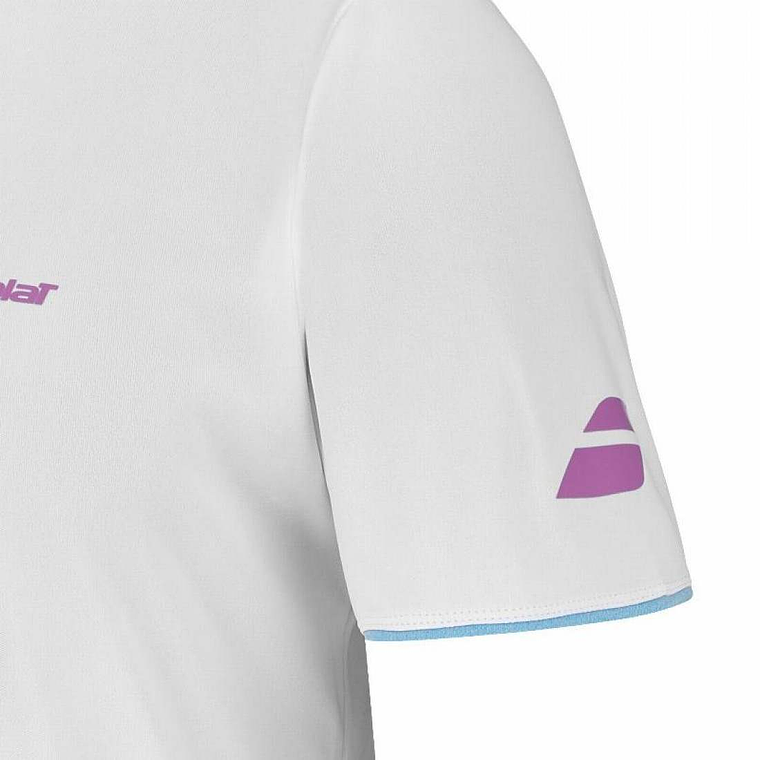 Camiseta Babolat Juan Lebron Blanco Rosa 4