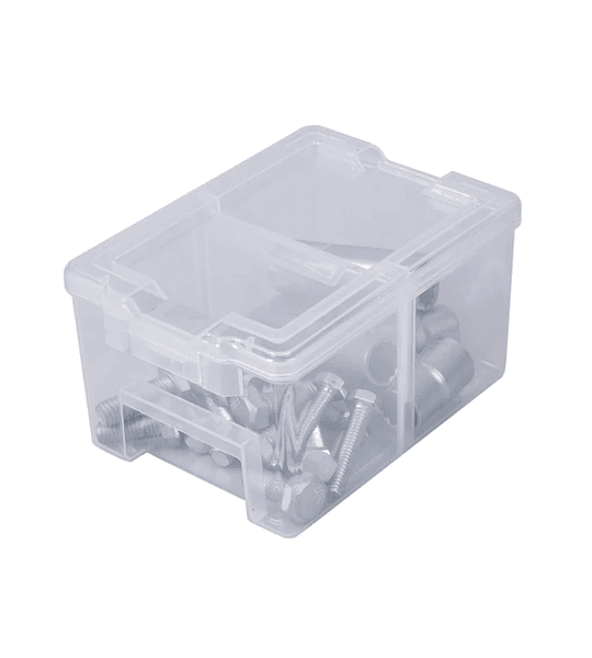 Organizador con separador interior y tapa transparente 9 bins