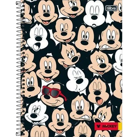 Agenda 100 hojas con espiral y elástico Mickey