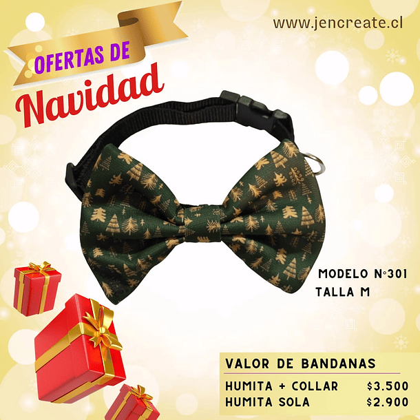 Corbatin Navideño verde