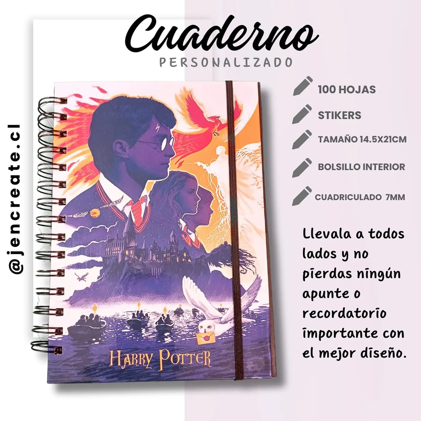 Harry Potter Cuaderno 100 hojas 14,5x21cm Edicion 1