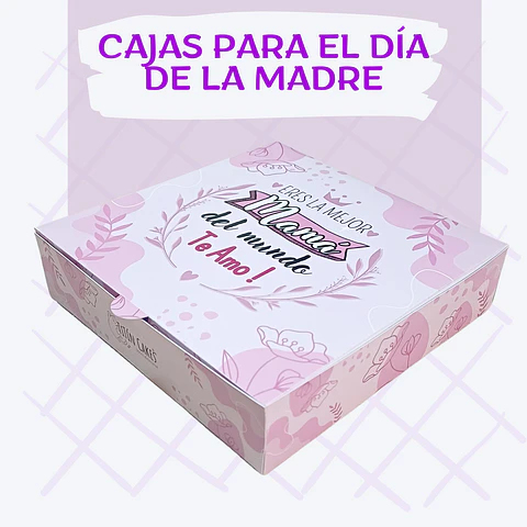 Caja dia de la madre 17x17x4cm
