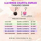 Chapita llavero espejo 58mm - Miniatura 1