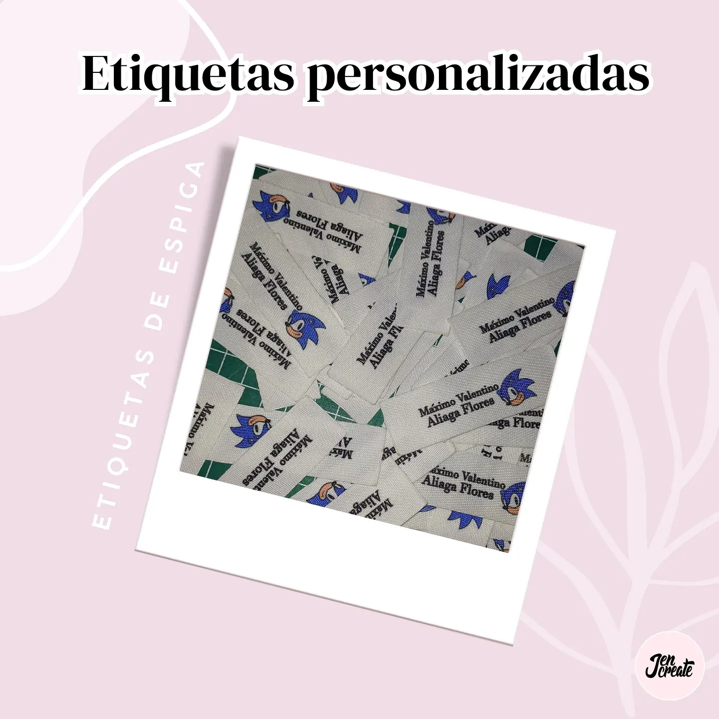 Etiquetas Escolares para coser a la ropa estampadas 1