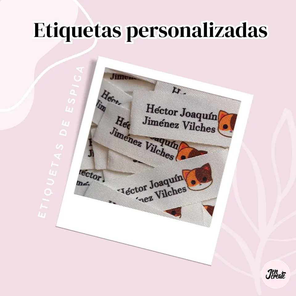 Etiquetas Escolares para coser a la ropa estampadas 2