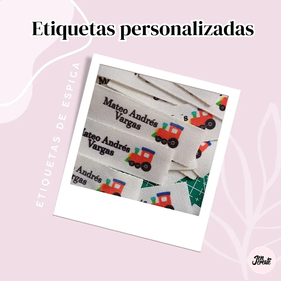 Etiquetas Escolares para coser a la ropa estampadas 3