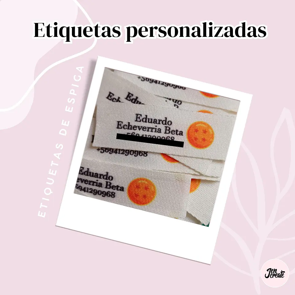 Etiquetas Escolares para coser a la ropa estampadas 4