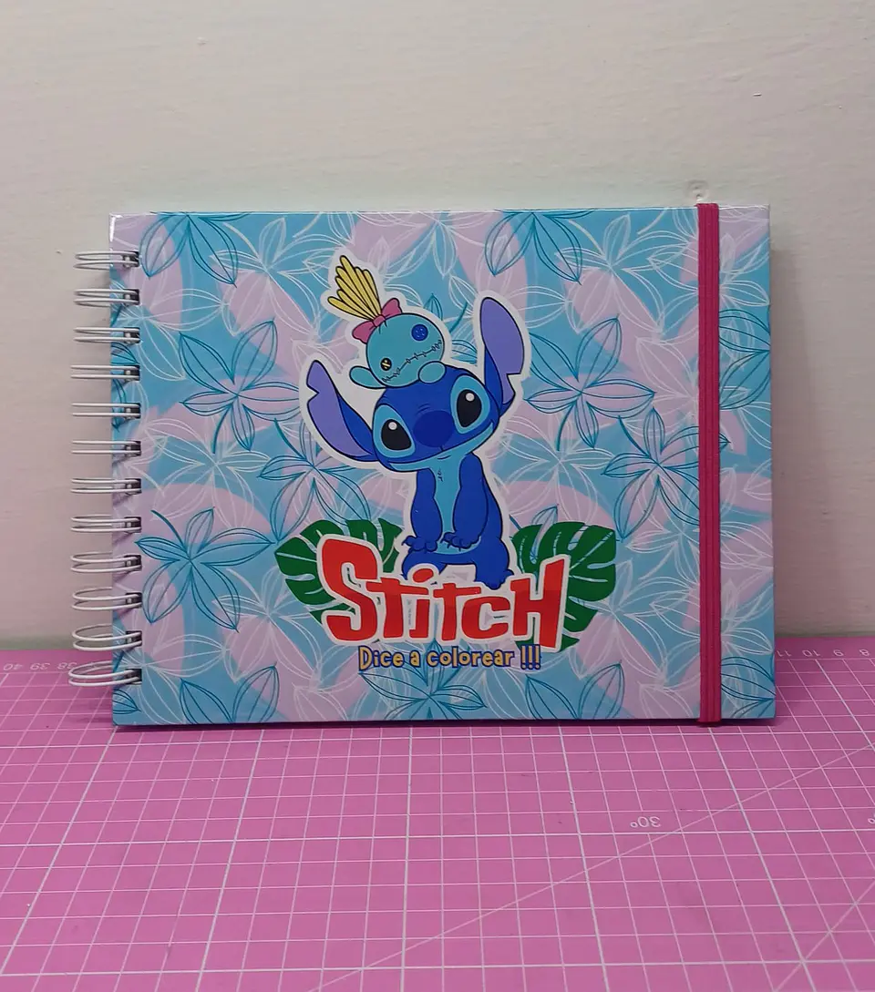 Libro para colorear de Stich rosa 56 hojas tamaño a5 1