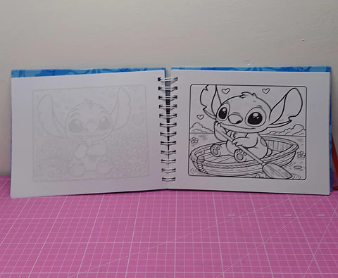 Libro para colorear de Stich 56 azul hojas tamaño a5